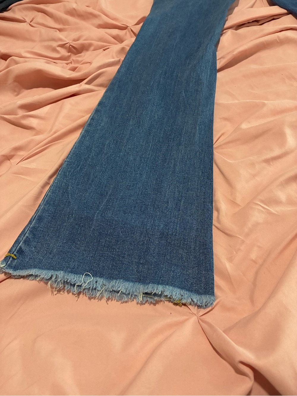 Fashion Nova Medium Blue Distressed Flare Jeans - Picture 5 of 5